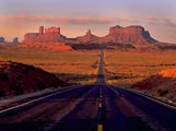 The road leading into Monument Valley was perhaps made most famous by Forrest Gump.