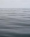 The sky and sea merged on this overcast day with only the slight ripples in the ocean differentiating it from the sky.