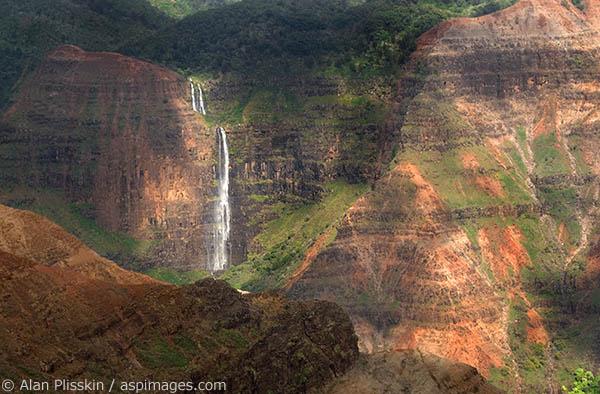 Waimea Canyon, the Grand Canyon of the Pacific, is adjacent to the wettest spot on earth.