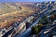The uplift of the earth's crust is clearly visible in the Waterpocket Fold along the eastern edge of Capital Reef National Park.